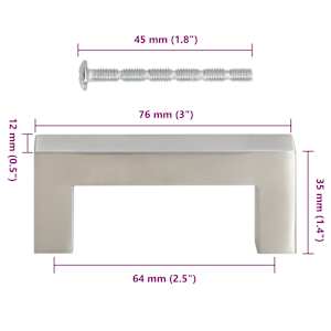 Nábytkové úchytky 10 ks stříbrné 64 mm nerezová ocel - obrázek 10