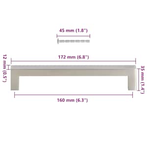 Nábytkové úchytky 10 ks stříbrné 160 mm nerezová ocel - obrázek 10