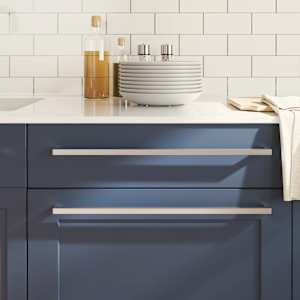 Ročaji za omarico 5 kosov srebrna 480 mm nerjaveče jeklo