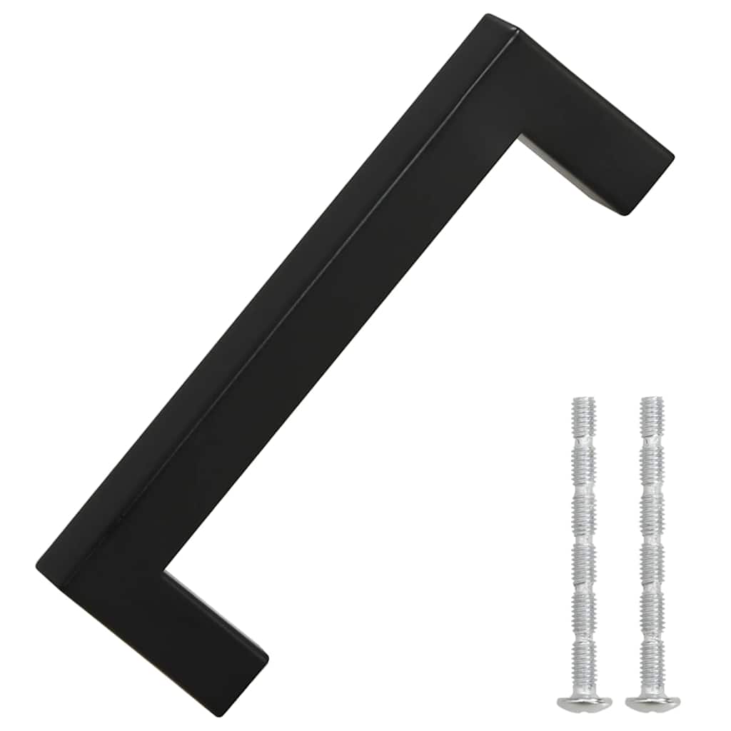 vidaXL Handvatten 10 st 96 mm roestvrij staal zwart afbeelding