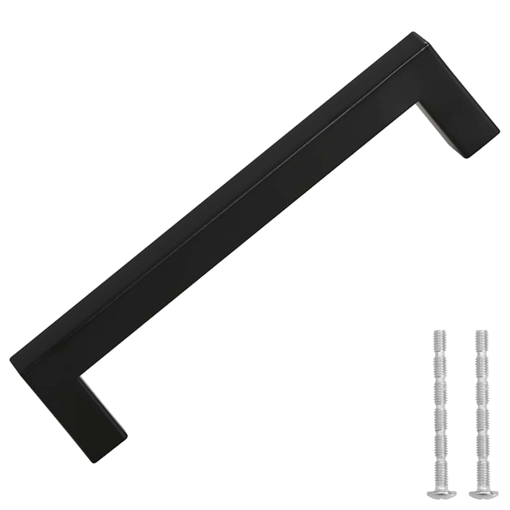 vidaXL Handvatten 10 st 128 mm roestvrij staal zwart afbeelding