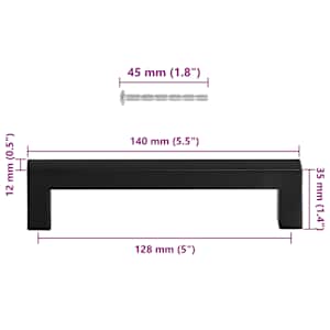 Nábytkové úchytky 10 ks černé 128 mm nerezová ocel - obrázek 10