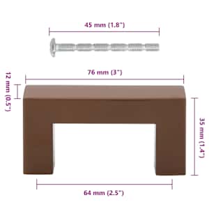 Nábytkové úchytky 10 ks bronzové 64 mm nerezová ocel - obrázek 10