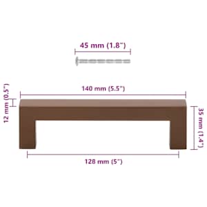 Nábytkové úchytky 10 ks bronzové 128 mm nerezová ocel - obrázek 10