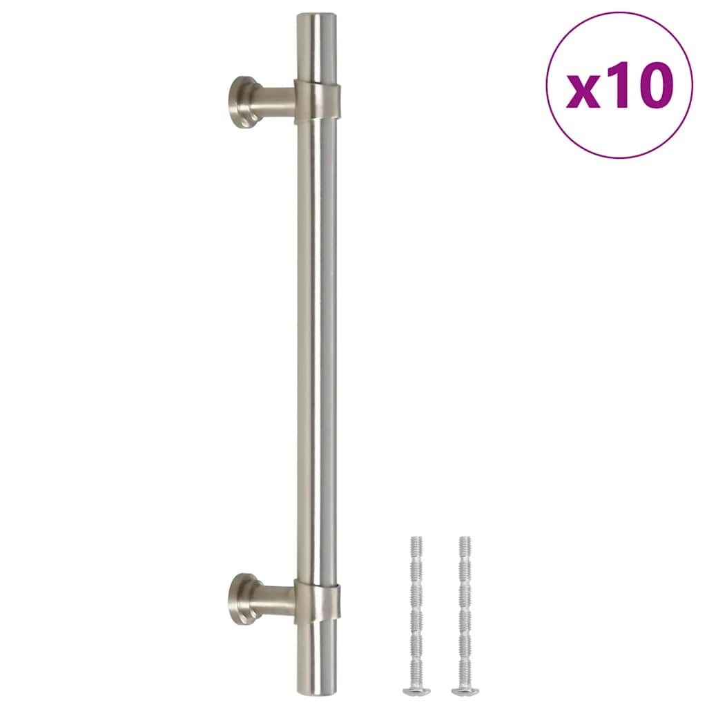 vidaXL Handvatten 10 st 128 mm roestvrij staal zilverkleurig