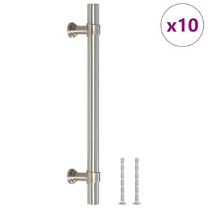 Nábytkové úchytky 10 ks stříbrné 128 mm nerezová ocel - obrázek 2