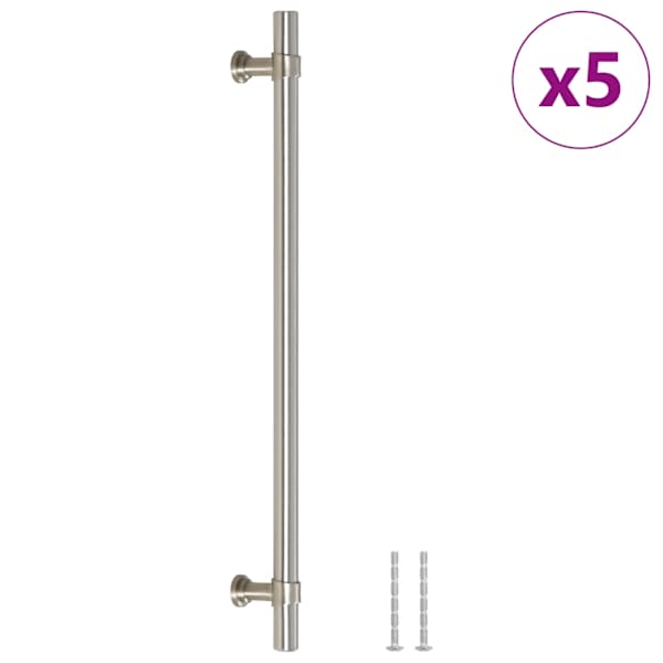 vidaXL kapi k&auml;epidemed 5 tk, h&otilde;bedane, 224 mm, roostevaba teras
