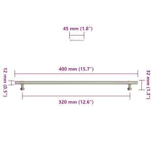 Nábytkové úchytky 5 ks stříbrné 320 mm nerezová ocel - obrázek 10
