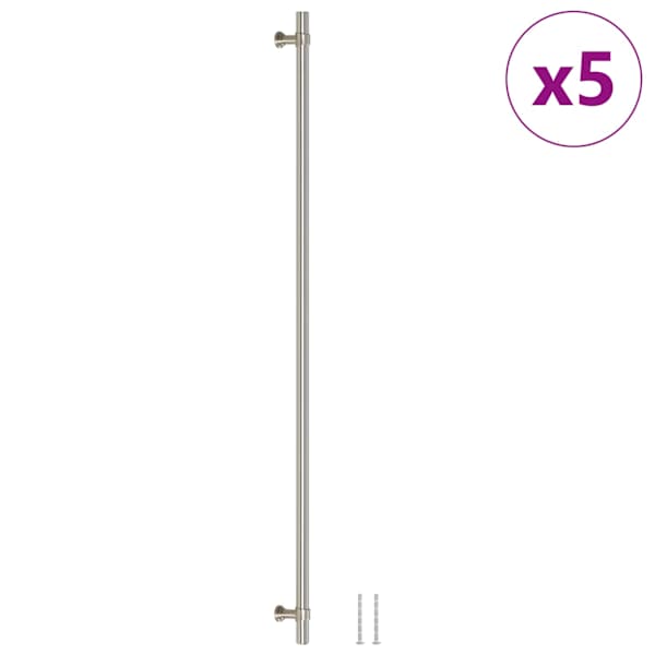 vidaXL kapi k&auml;epidemed 5 tk, h&otilde;bedane, 480 mm, roostevaba teras