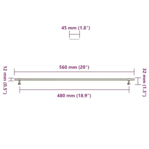 Nábytkové úchytky 5 ks stříbrné 480 mm nerezová ocel - obrázek 10