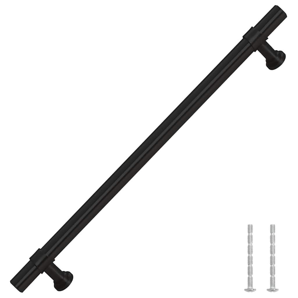 vidaXL Handvatten 5 st 192 mm roestvrij staal zwart afbeelding