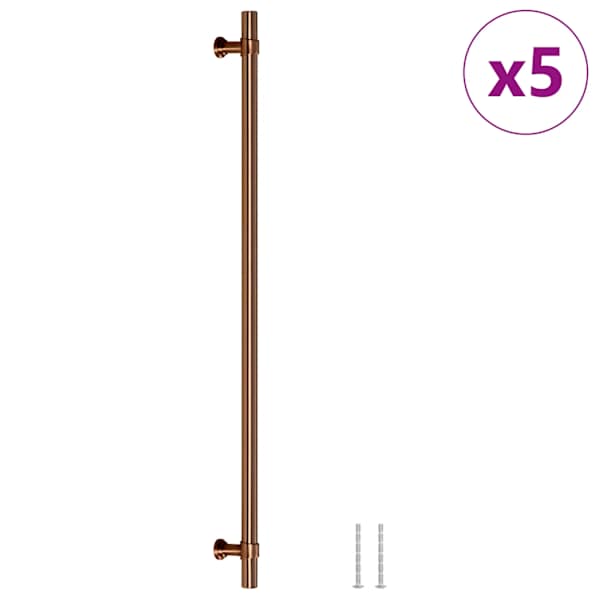 vidaXL kapi k&auml;epidemed 5 tk, pronks, 320 mm, roostevaba teras