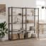  vidaXL 5 szintes szürke tömör fenyőfa tárolóállvány 170x38x170 cm termék 2. képe