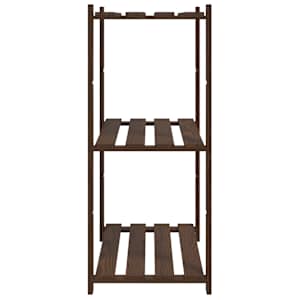 3patrový úložný regál hnědý 80x38x90 cm masivní borové dřevo - obrázek 4