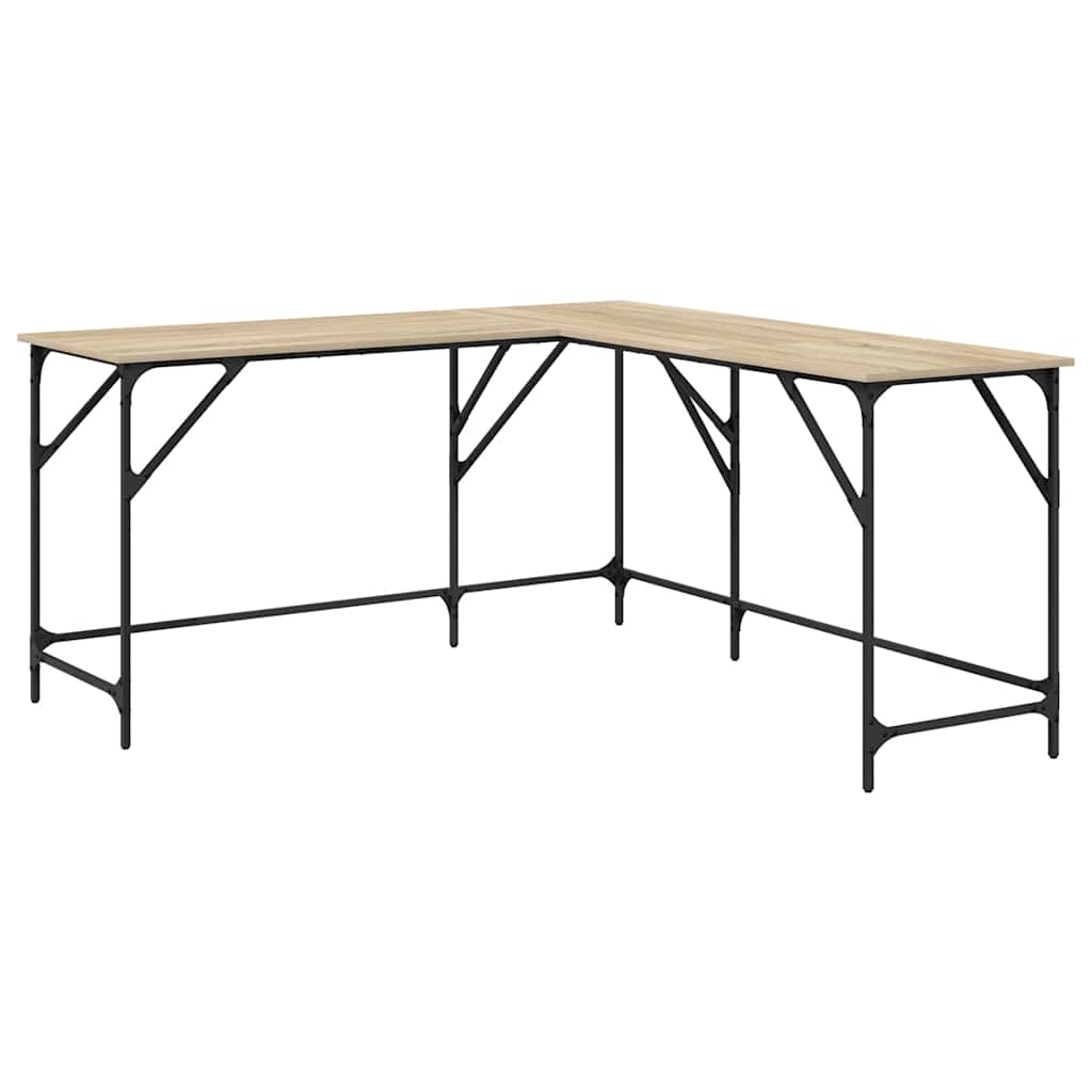 vidaXL Psací stůl dub sonoma 149 x 149 x 75 cm kompozitní dřevo