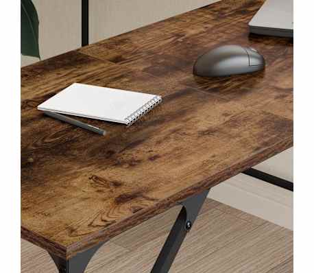vidaXL Schreibtisch R&auml;uchereiche 149x149x75 cm Holzwerkstoff