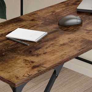 vidaXL Schreibtisch R&auml;uchereiche 149x149x75 cm Holzwerkstoff