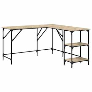 vidaXL kirjutuslaud, Sonoma tamm, 139 x 139 x 75 cm, tehispuit