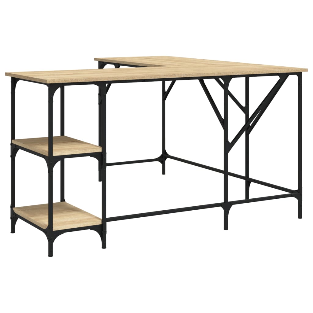 vidaXL Psací stůl dub sonoma 139 x 139 x 75 cm kompozitní dřevo