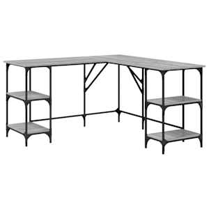vidaXL kirjutuslaud, hall Sonoma tamm, 139 x 139 x 75 cm, tehispuit