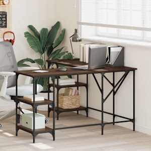 Pisalna miza rjavi hrast 139x139x75 cm inženirski les