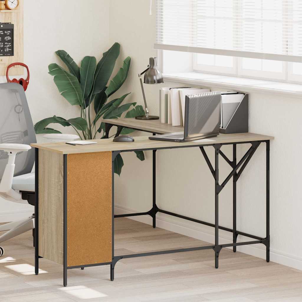vidaXL Schreibtisch Sonoma-Eiche 141x141x75 cm Holzwerkstoff