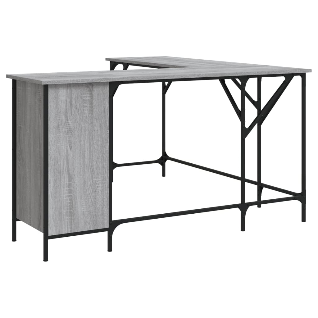 vidaXL Psací stůl šedý sonoma 141 x 141 x 75 cm kompozitní dřevo