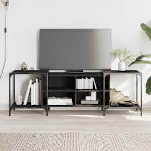 TV skříňka černá 153 x 37 x 50 cm kompozitní dřevo - obrázek 1