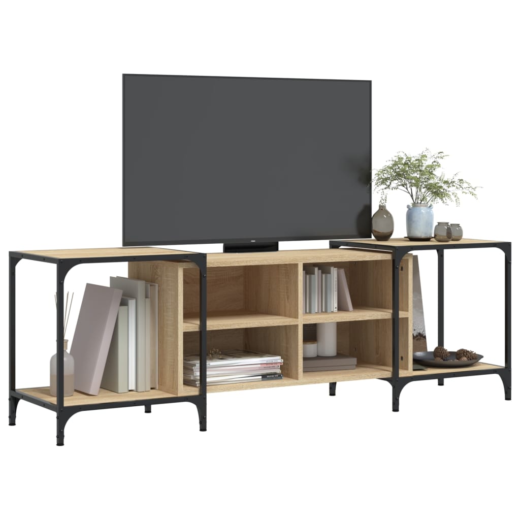 vidaXL Tv-meubel 153x37x50 cm bewerkt hout sonoma eikenkleurig afbeelding