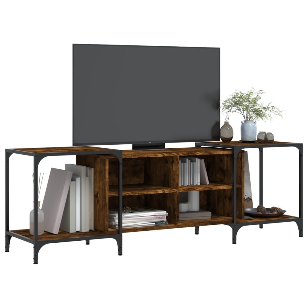 vidaXL füstös tölgy színű szerelt fa TV-szekrény 153 x 37 x 50 cm