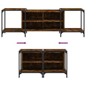 TV skříňka kouřový dub 153 x 37 x 50 cm kompozitní dřevo - obrázek 7
