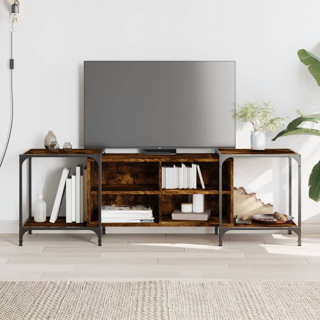 vidaXL TV-Schrank Räuchereiche 153x37x50 cm Holzwerkstoff