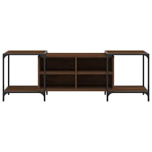 TV skříňka hnědý dub 153 x 37 x 50 cm kompozitní dřevo - obrázek 4