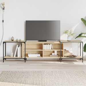 TV skříňka dub sonoma 203 x 37 x 50 cm kompozitní dřevo - obrázek 1