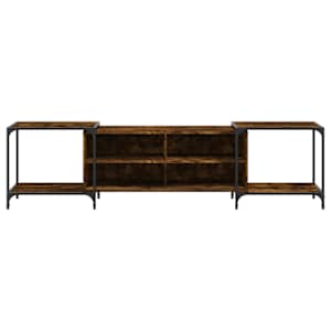 TV skříňka kouřový dub 203 x 37 x 50 cm kompozitní dřevo - obrázek 4