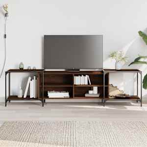 TV skříňka hnědý dub 203 x 37 x 50 cm kompozitní dřevo - obrázek 1