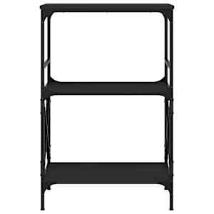 Knihovna se 3 policemi černá 59 x 35 x 90,5 cm kompozitní dřevo - obrázek 4