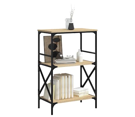 vidaXL Bibliotecă 3 niveluri stejar sonoma 59x35x90,5cm lemn prelucrat