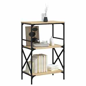 vidaXL Bibliotecă 3 niveluri stejar sonoma 59x35x90,5cm lemn prelucrat