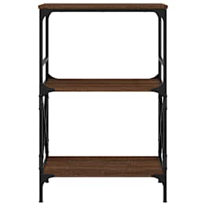 Knihovna se 3 policemi hnědý dub 59x35x90,5 cm kompozitní dřevo - obrázek 4