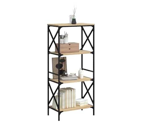 vidaXL Biblioth&egrave;que &agrave; 4 niveaux ch&ecirc;ne sonoma 59x35x132 cm