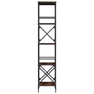 Knihovna s 5 policemi kouřový dub 59x35x171 cm kompozitní dřevo - obrázek 5