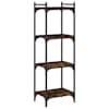 vidaXL raamaturiiul 4 korrust, suitsutamm, 40x30x120 cm, tehispuit
