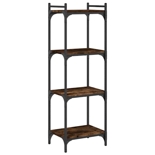 vidaXL raamaturiiul 4 korrust, suitsutamm, 40x30x120 cm, tehispuit
