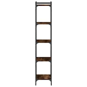 Knihovna s 5 policemi kouřový dub 40x30x154 cm kompozitní dřevo - obrázek 5