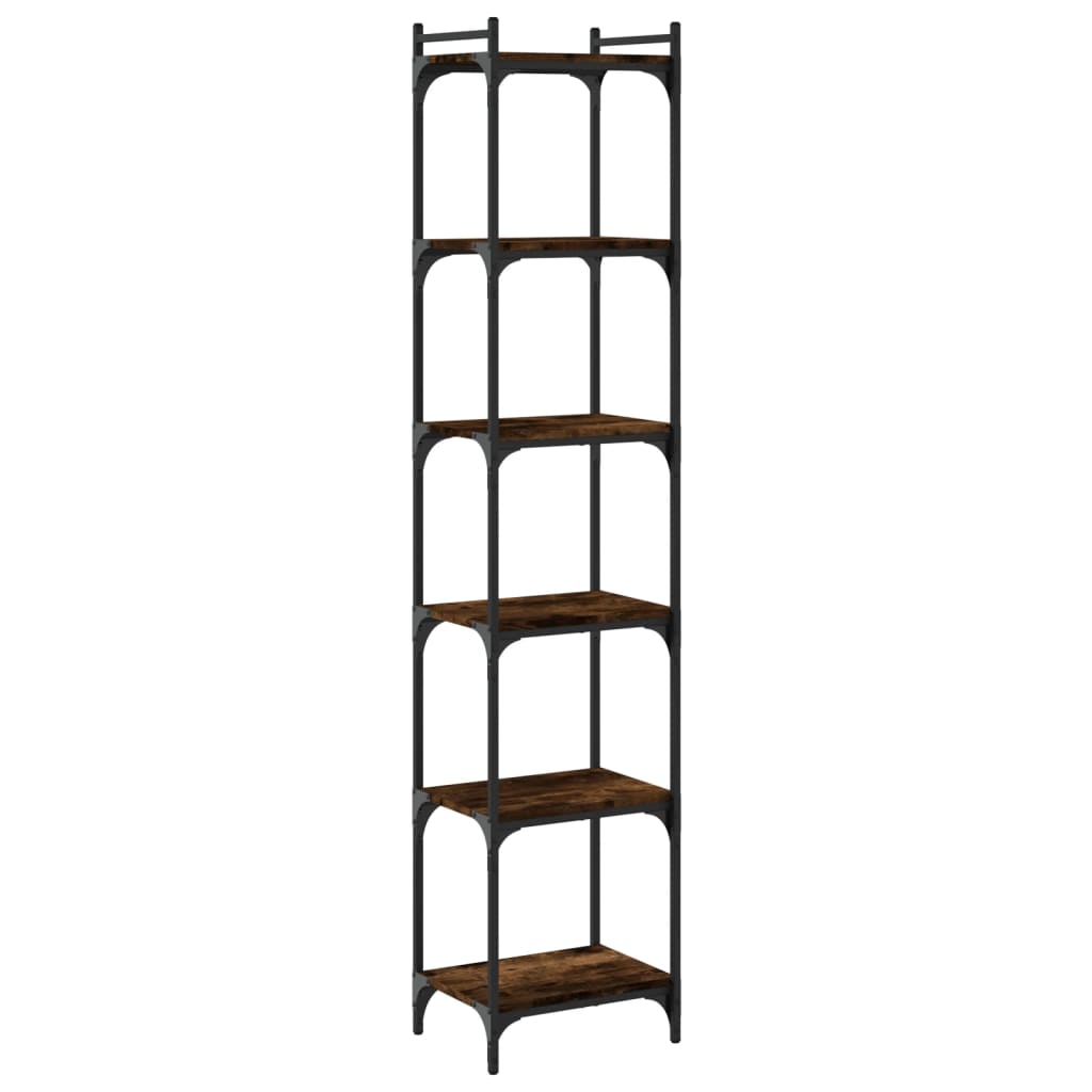 vidaXL Knihovna s 6 policemi kouřový dub 40x30x188 cm kompozitní dřevo