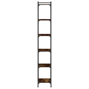 Knihovna s 6 policemi kouřový dub 40x30x188 cm kompozitní dřevo - obrázek 5