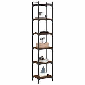 vidaXL Biblioth&egrave;que 6 niveaux ch&ecirc;ne marron 40x30x188cm bois ing&eacute;nierie