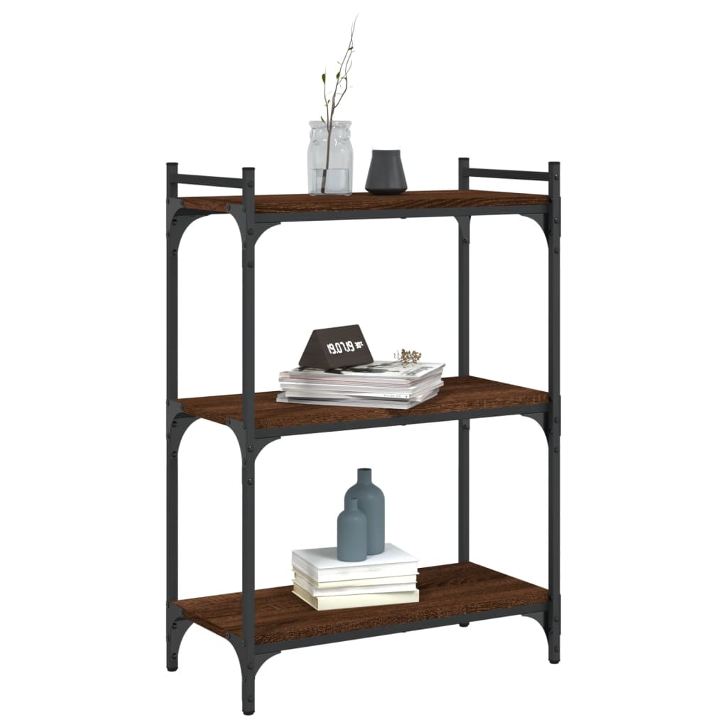 vidaXL Bibliotecă cu 3 niveluri, stejar maro 60x30x86 cm lemn compozit