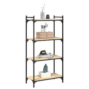 vidaXL Bookcase 4-Tier Sonoma Oak 60x30x120 cm Engineered Wood